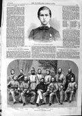 Original Old Antique Print 1863 Inauguration Exhibition Memorial Royal Party