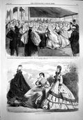 Original Old Antique Print 1863 Paris Fashion Orphan Asylum Slough Prince Wales