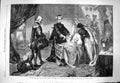 Old Antique Print 1863 Scene Queen Mary Quitting Stirling Castle Scotland 19th