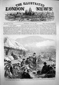 Old Antique Print 1863 Prince Wales Lords Commons National Rifle Shooting 19th