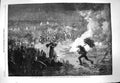 Original Old Antique Print 1863 National Rifle Prize Meeting Wimbledon Common