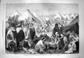 Original Old Antique Print 1863 Encampment Spahis Plain St. Maur Camp Fine Art