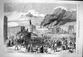Antique Print *3814 1863 Riots New York Mob Burning Provost Marshal Office
