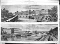 Old Antique Print 1863 Quays Paris Louvre Palace Honour Orsay Barracks 19th