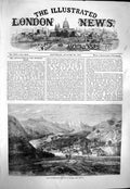 Original Old Antique Print 1863 View Petropolis Rio De Janeiro South America