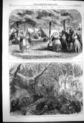 Original Old Antique Print 1863 War America Scouts Garrison Vicksburg Federal