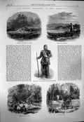 Old Antique Print 1863 Lake Utopia Brunswick John Francis Indians Sugar 19th