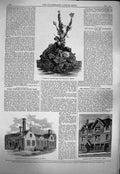 Old Antique Print 1863 Cluster Oysters St. Brieux Gregsons Baths School 19th