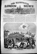 Original Old Antique Print 1863 War America Fort Wagner Charleston Harbour 19th