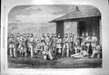 Original Old Antique Print 1863 Battalion Twenty Middlesex Rifle Voluntee 19th