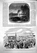 Old Antique Print 1863 Native Dance Australia Royal Wedding Christchurch 19th