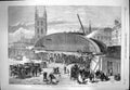 Original Old Antique Print 1863 Charing Cross Railway Works Iron Girder Bridge