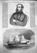 Old Antique Print 1863 Robert Forrett Collier Screw-Steamer Ship Victoria 19th