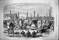 Original Old Antique Print 1863 Meeting Settlers Maoris Napier Hawkes New 19th