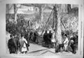 Original Old Antique Print 1863 Foundation Wedgwood Memorial Burslem Gladstone