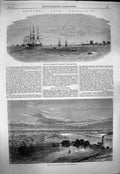 Old Antique Print 1863 Harbour Ships Madagascar Tamatave Wundoroo River 19th