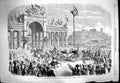 Old Antique Print 1863 Arrival King George Athens Italy Horses Carriage 19th