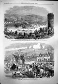 Original Old Antique Print 1863 Horse Racing Constantinople Hunting Kirby Gate