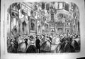Original Old Antique Print 1863 Ball Cutler'S Hall Sheffield Mr Brown Moyoralty