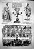 Original Old Antique Print 1863 Charles Darling Melbourne Nesserwanjee Napoleon