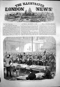 Original Old Antique Print 1863 Court-Martial Colonel Crawley Court Scene 19th
