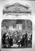 Original Old Antique Print 1863 Village Choir Rehearsing Christmas Anthem Music