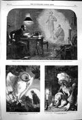 Old Antique Print 1863 Giant Owl Buffy Bob Tricksey-Wee Freemans Phantoms 19th