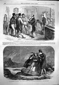 Old Antique Print 1863 Hairdresser Tetherham John Poppleton Jacob Romance 19th