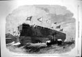 Old Antique Print 1863 Iron-Clad Majesty Queen Steam Ship Minotaur Thames 19th