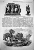 Original Old Antique Print 1863 Lambton Colliery Newcastle Mining Roman Wycombe