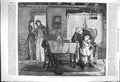Original Old Antique Print 1864 Scene Tennyson Dora Family Burr Fine Art 19th