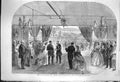 Original Old Antique Print 1864 Festival Hartford Mill ham Platt 19th