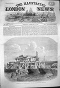 Old Antique Print 1864 Thames Embankment Works Westminster Bridge London 19th