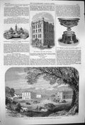 Old Antique Print 1864 Il Gombo Pisa Farm Emmanuel Hospital Soho Barker 19th