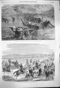 Old Antique Print 1864 Party Wuzurees River Indus Water-Jars Horses Cairo 19th