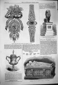 Old Antique Print 1864 Monument Archbishop Musgrave Minster Hall Idstedt 19th