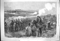 Original Old Antique Print 1864 Volunteer Review Blackheath Guildfor Victorian