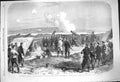 Old Antique Print 1864 War Denmark Prussian Battery Gaasberg Duppel Forts 19th