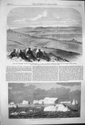 Old Antique Print 1864 War Denmark Duppel Ship Himalaya Icebergs Pacific 19th