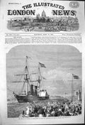 Original Old Antique Print 1864 Garibaldi Southampton Ship Steame 19th