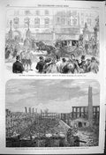 Original Old Antique Print 1864 Buckingham Palace Colonel Colt Firearms Factory