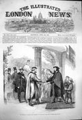 Original Old Antique Print 1864 Meeting Garibaldi Tennyson Faringford Isl 19th