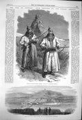Original Old Antique Print 1864 Prussian Outpost Duppel War Denmark Sonderburg