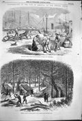 Old Antique Print 1864 War America Cotton Nassau General Stuart Rapidan 19th