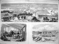 Original Old Antique Print 1864 War Denmark Battle Duppel Alsen Prussia 19th