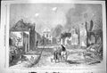 Original Old Antique Print 1864 War Denmark Sonderburg Ruins Bombardment 19th