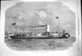 Original Old Antique Print 1864 Royal Sovereign Turret Ship 19th