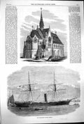 Original Old Antique Print 1864 Episcopalian Church Mary Aberdeen Ship Georgia