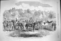 Old Antique Print 1864 Volunteer Review Hyde Park Princess Wales Horses 19th