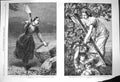 Original Old Antique Print 1864 Woman Beacon Beach Scene Grape Gathering Naples